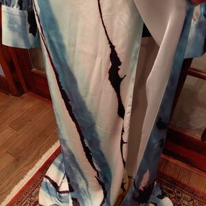 Fashion Nova Blue and Black Maxi Dress